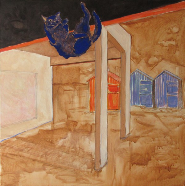 Chat I - 80x80 - huile sur toile